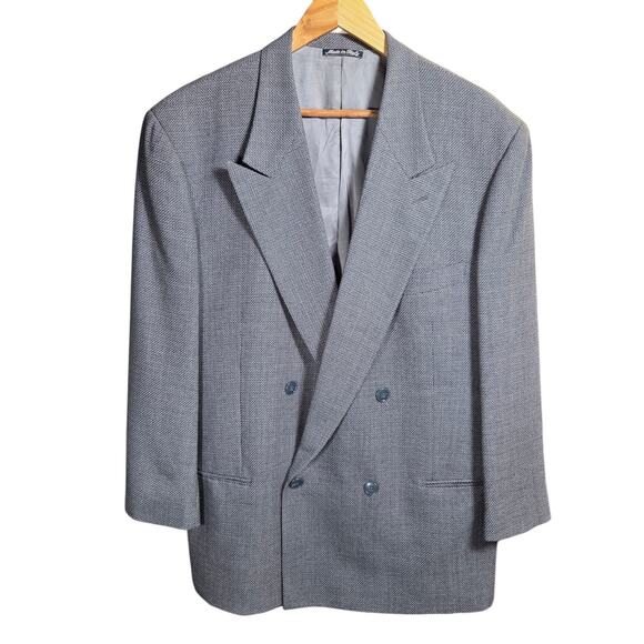 Giorgio Armani Other - Giorgio Armani Pure Virgin Wool Blazer Houndstooth Check Made in Italy 44Reg Vtg